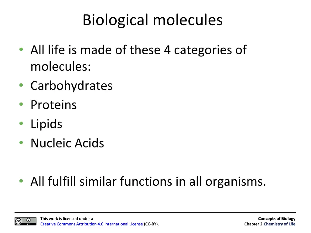 biological molecules