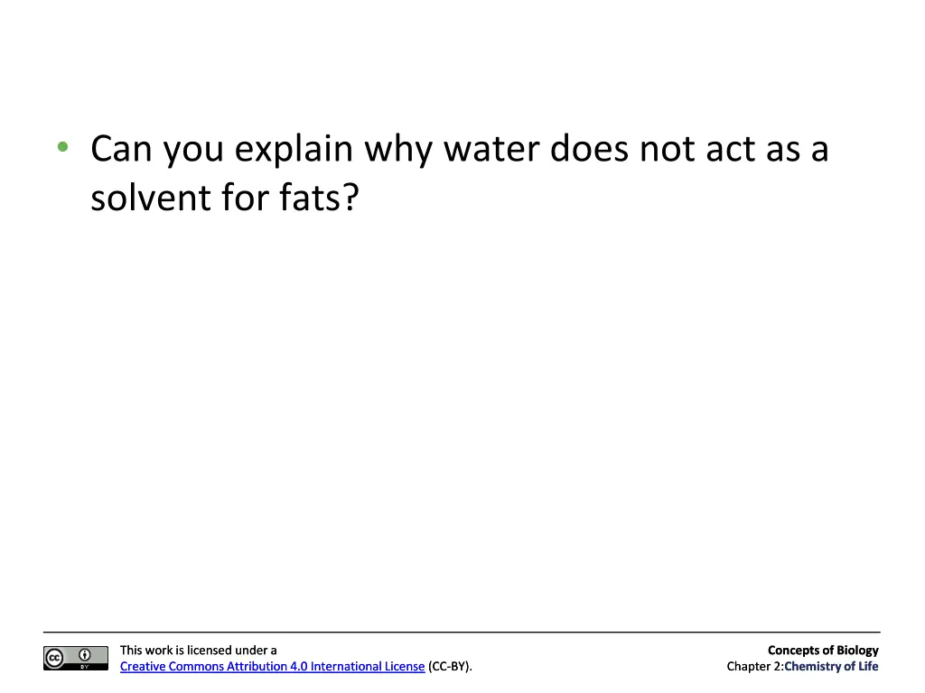 can you explain why water does