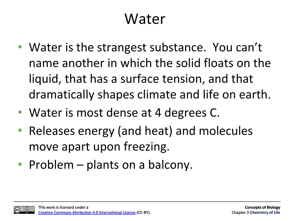 water
