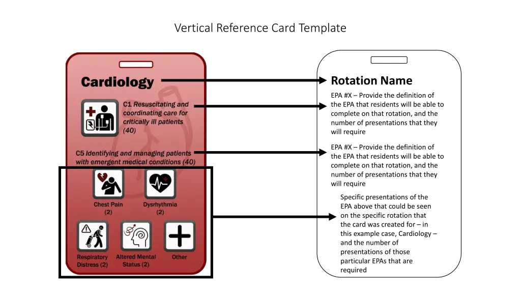 vertical reference card template