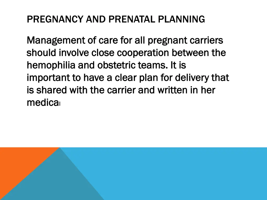 pregnancy and prenatal planning