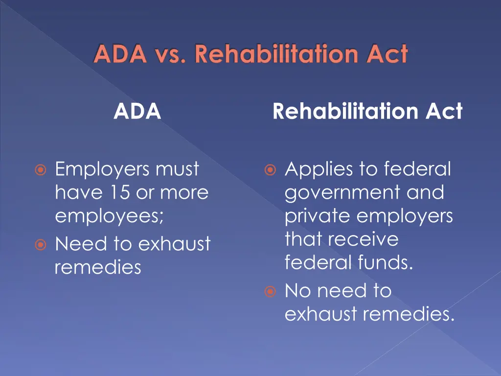 ada vs rehabilitation act
