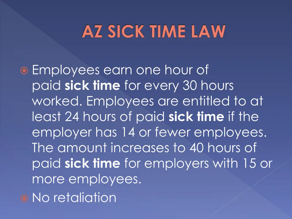 az sick time law