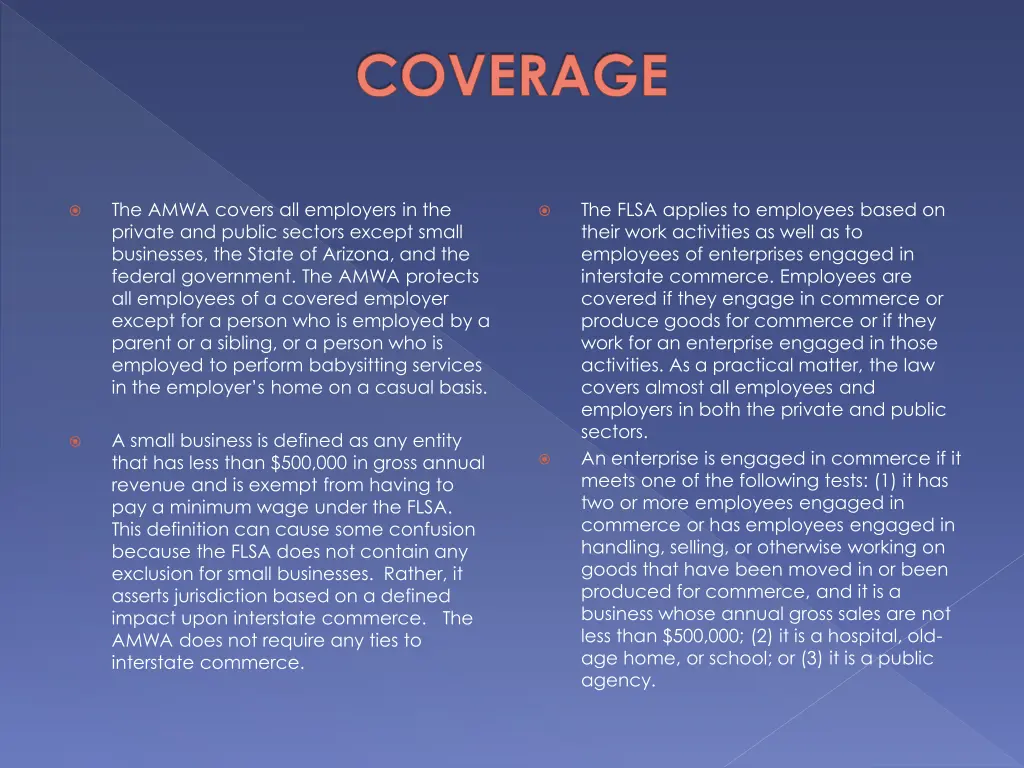 coverage