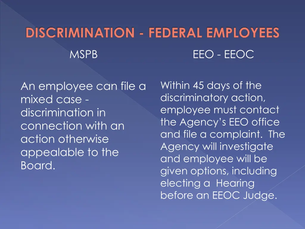 discrimination federal employees