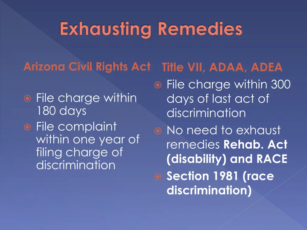 exhausting remedies
