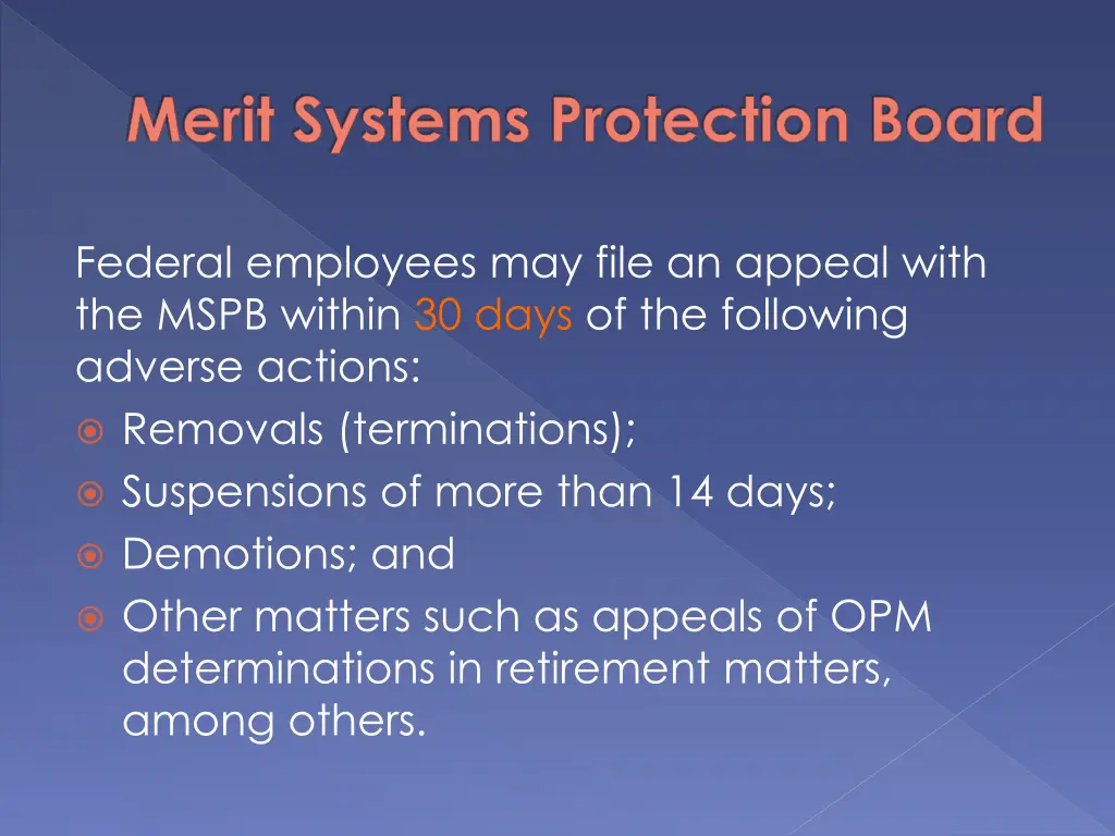 merit systems protection board