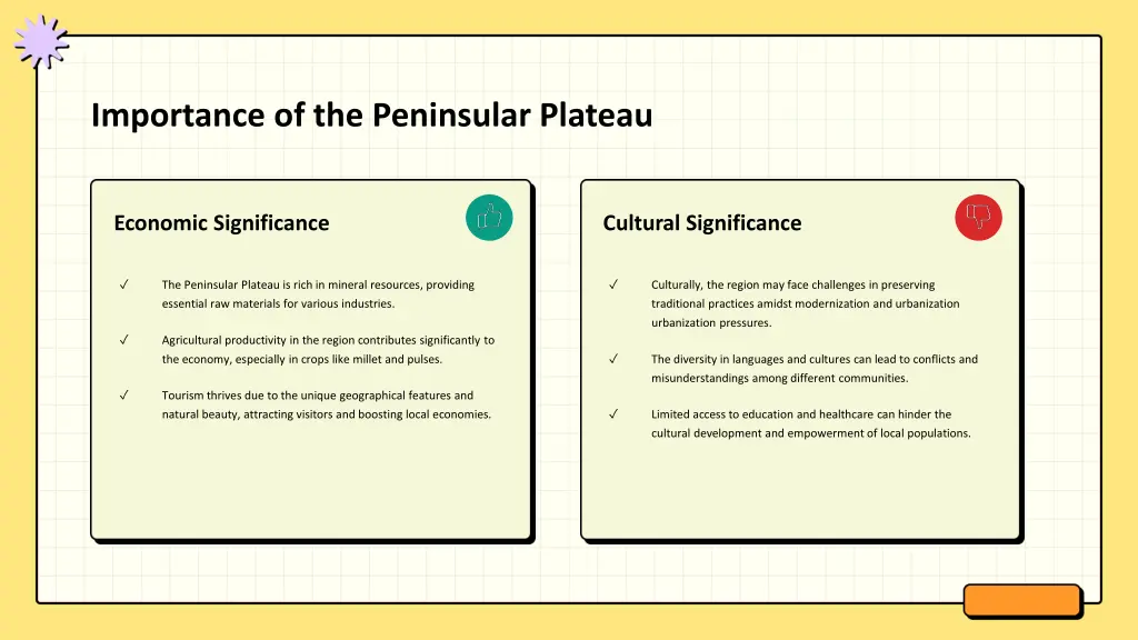 importance of the peninsular plateau
