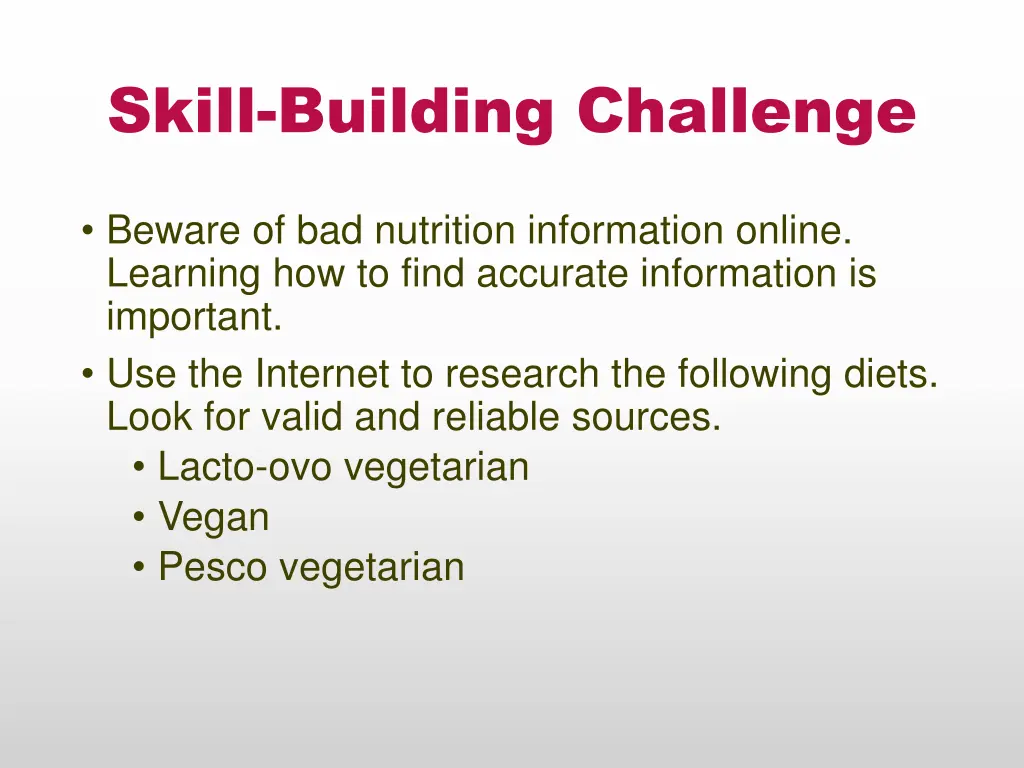 skill building challenge