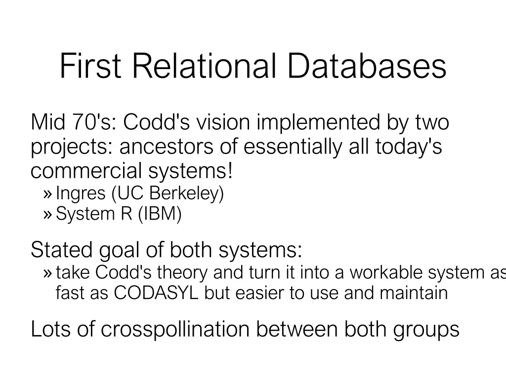 first relational databases