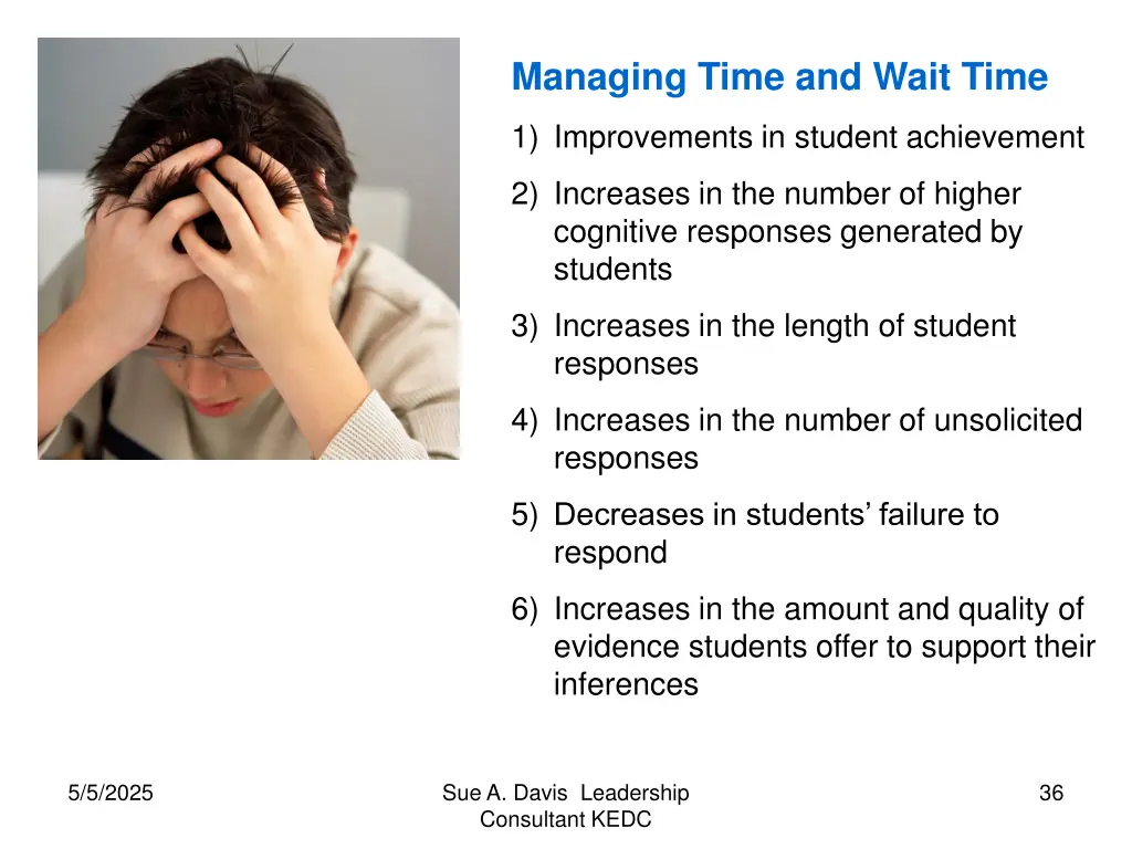 managing time and wait time