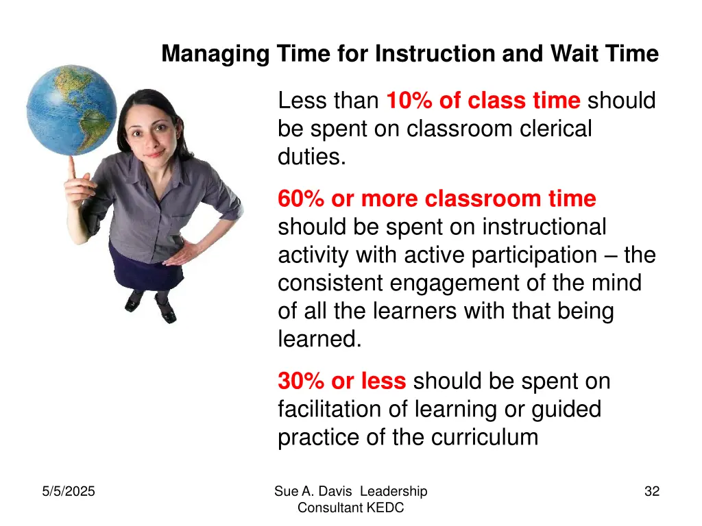 managing time for instruction and wait time