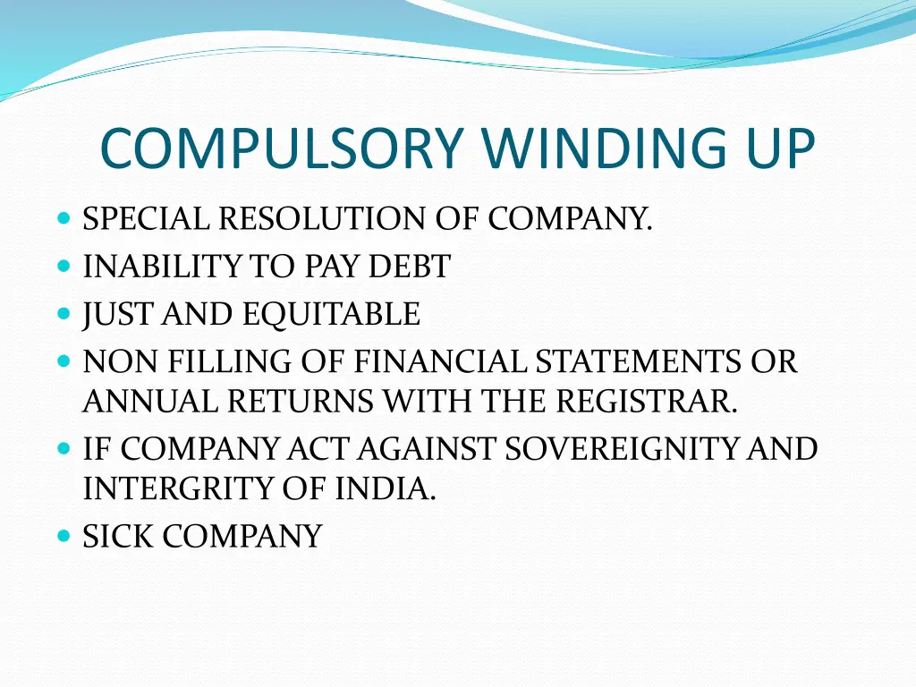compulsory winding up