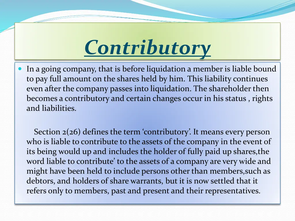 contributory