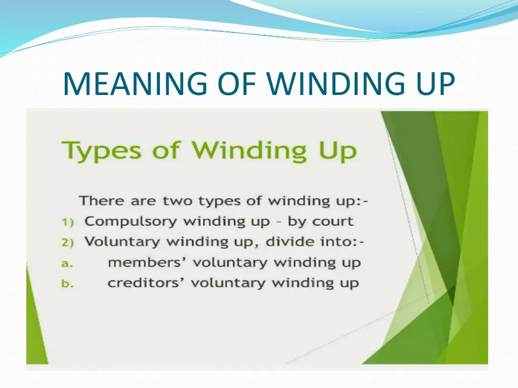meaning of winding up