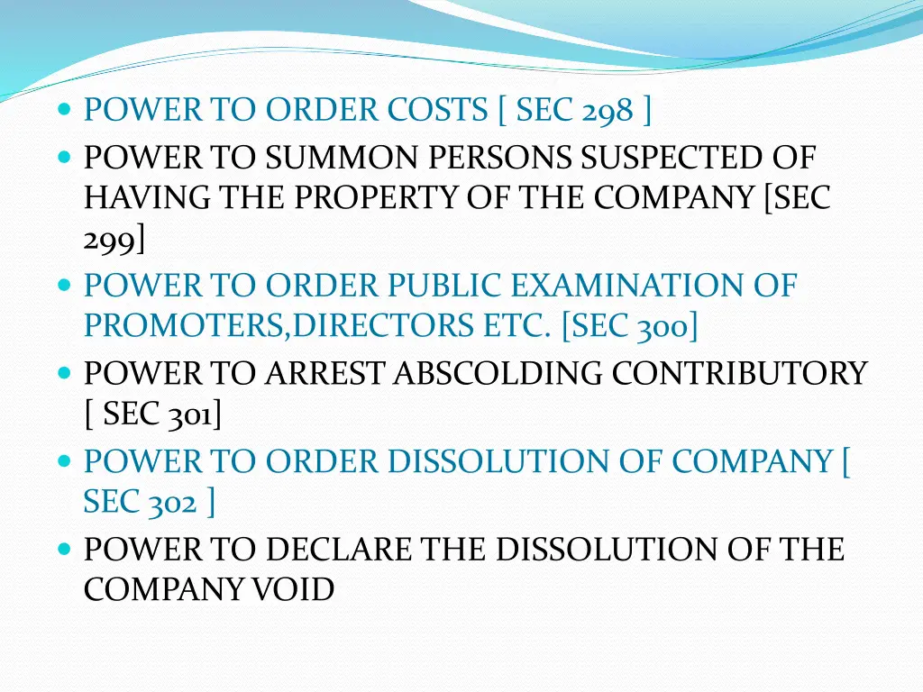 power to order costs sec 298 power to summon