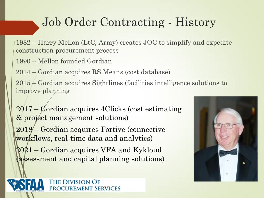 job order contracting history