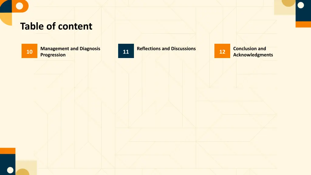 table of content 1