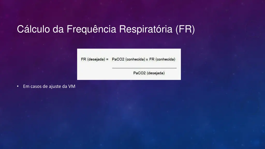 c lculo da frequ ncia respirat ria fr