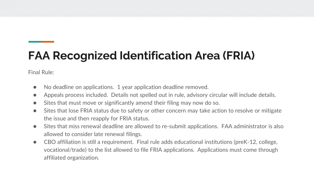 faa recognized identification area fria 1