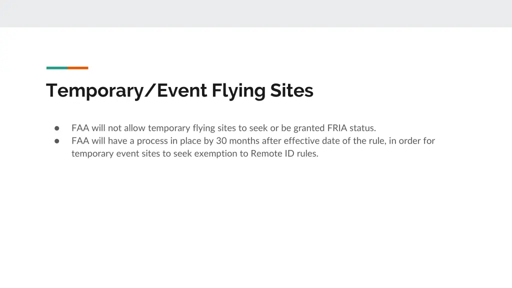 temporary event flying sites