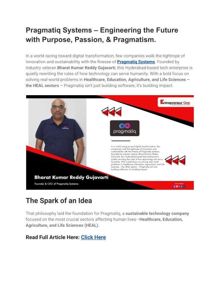 pragmatiq systems engineering the future with