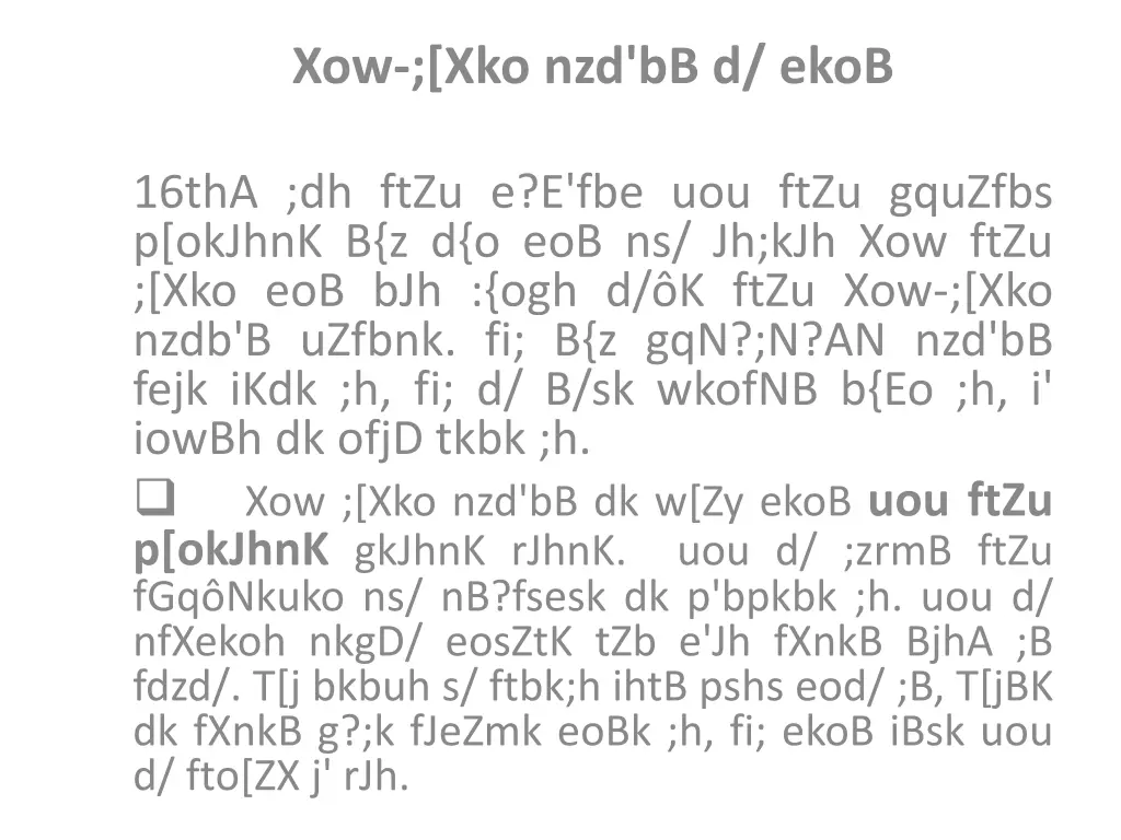 xow xko nzd bb d ekob