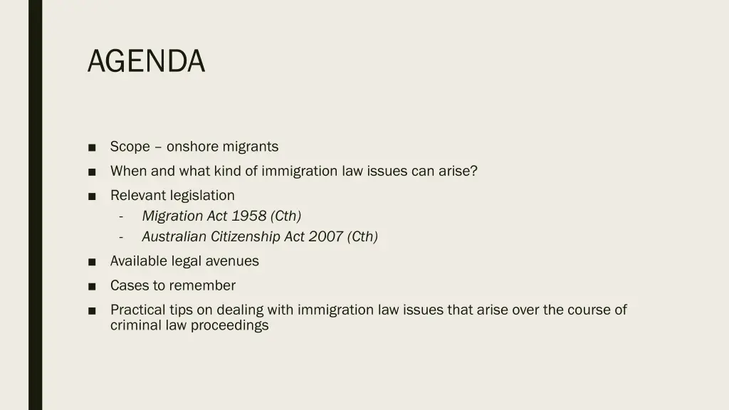 agenda