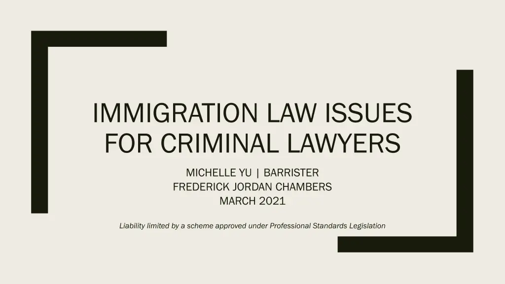 immigration law issues for criminal lawyers