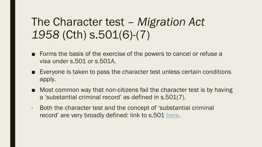 the character test migration act 1958