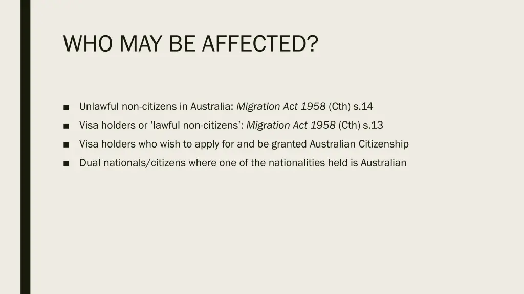 who may be affected