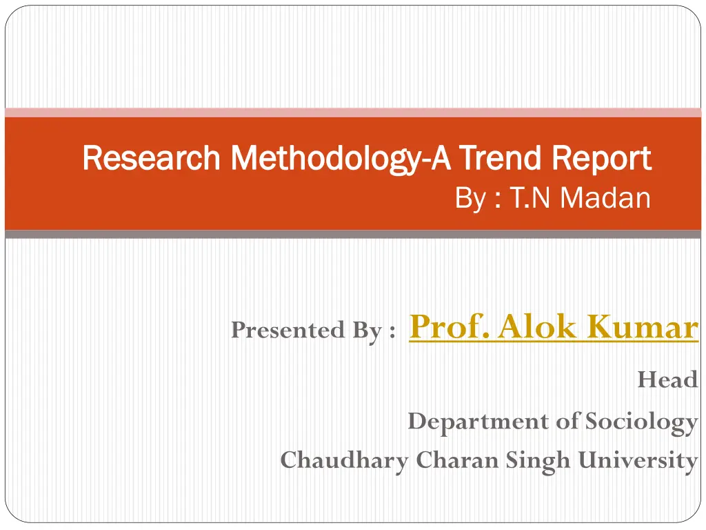 research methodology research methodology a trend