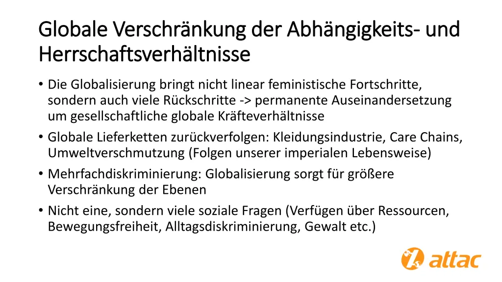 globale verschr nkung der abh ngigkeits globale