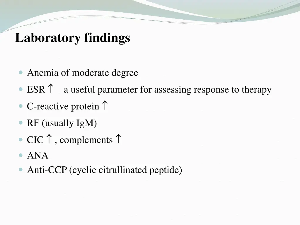 laboratory findings