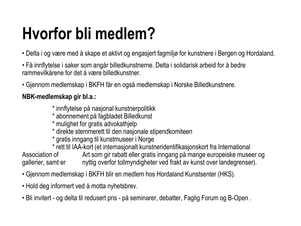 hvorfor bli medlem