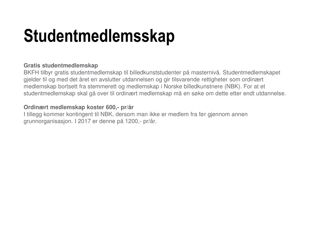 studentmedlemsskap