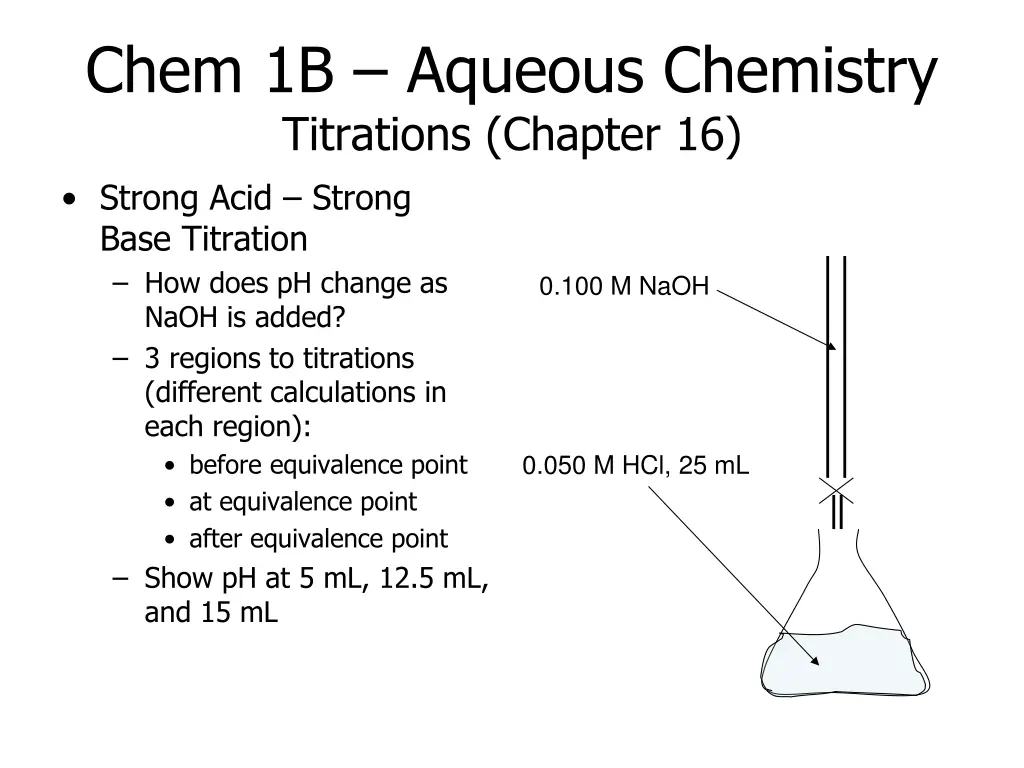 chem 1b aqueous chemistry titrations chapter