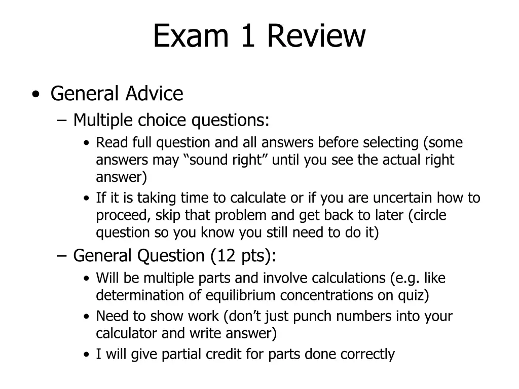exam 1 review
