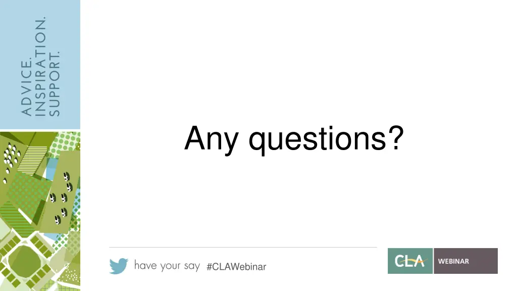 any questions