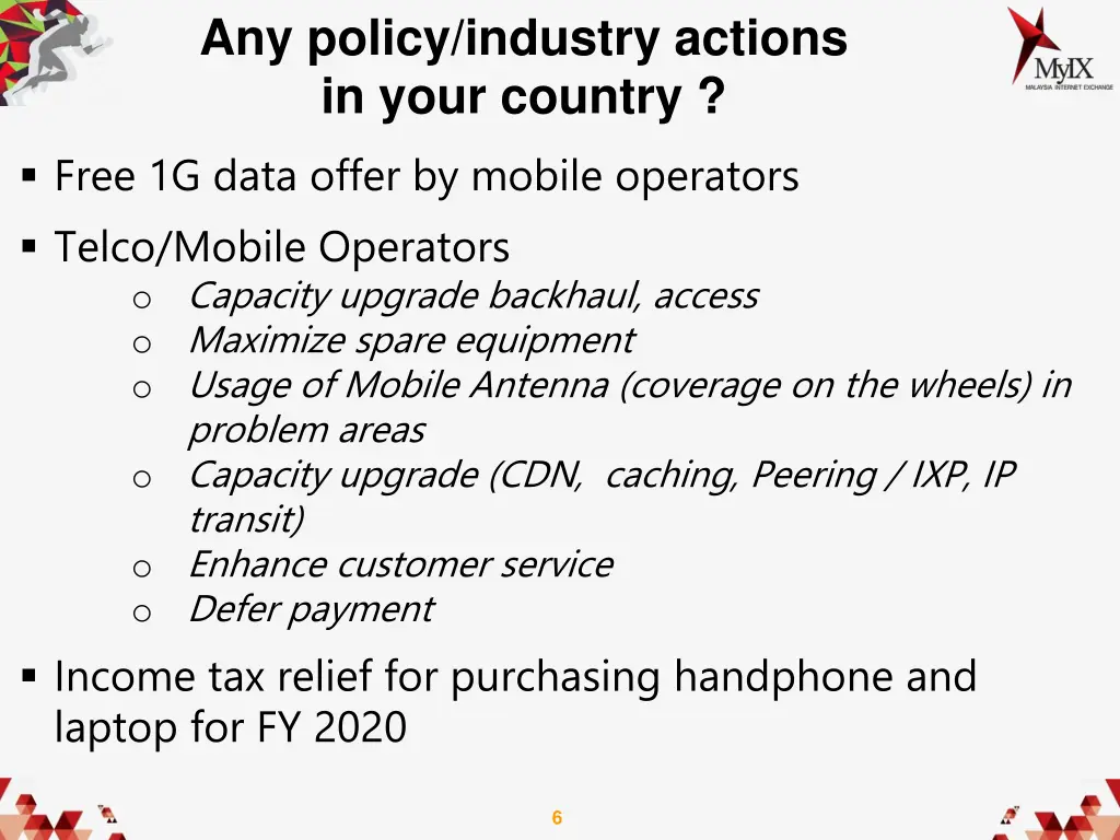 any policy industry actions in your country free