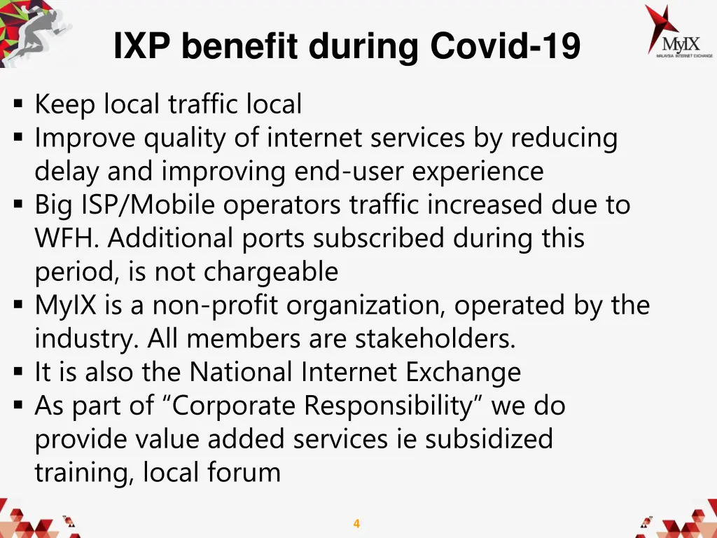 ixp benefit during covid 19