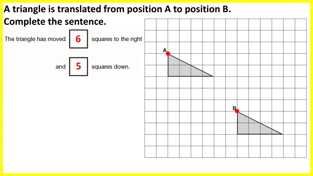 a triangle is translated from position