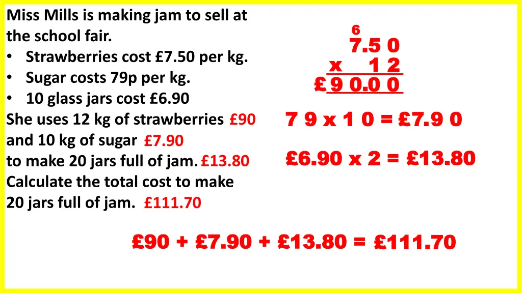 miss mills is making jam to sell at the school