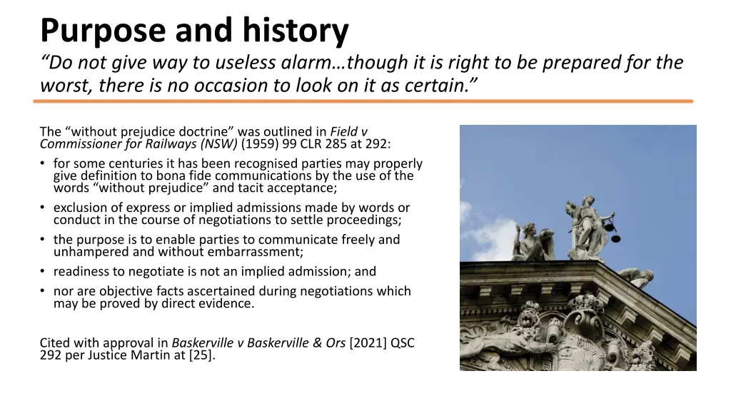 purpose and history do not give way to useless
