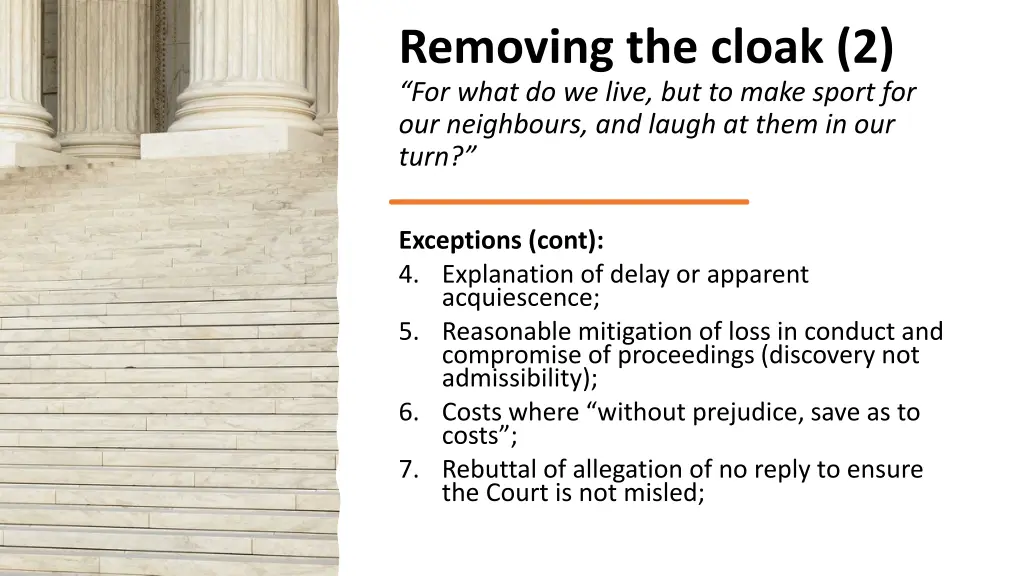 removing the cloak 2 for what do we live