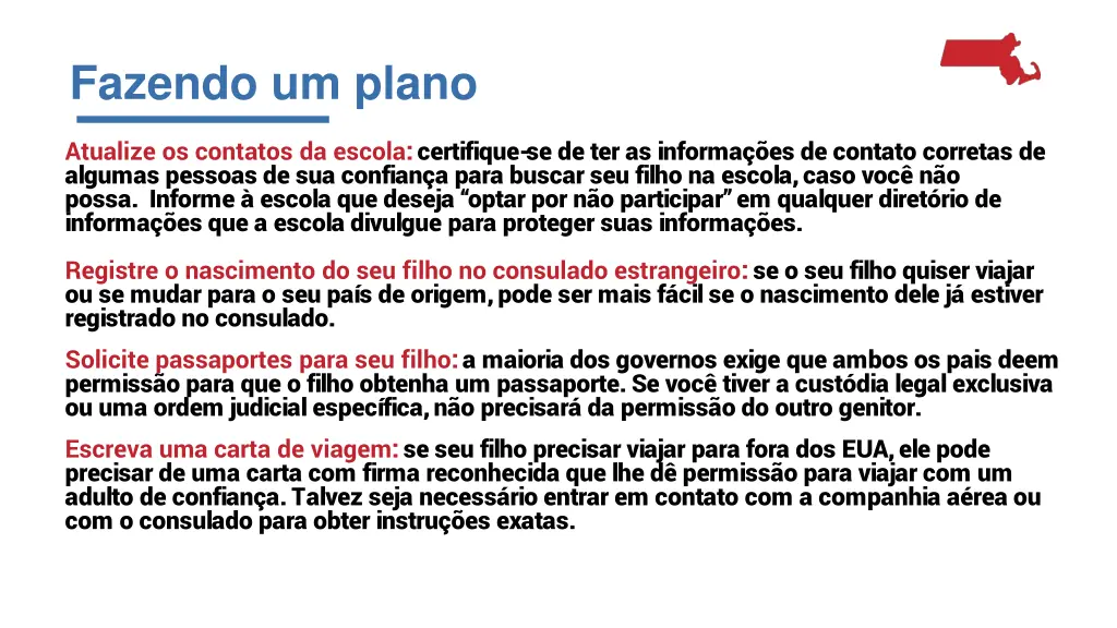fazendo um plano