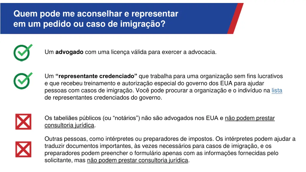 quem pode me aconselhar e representar
