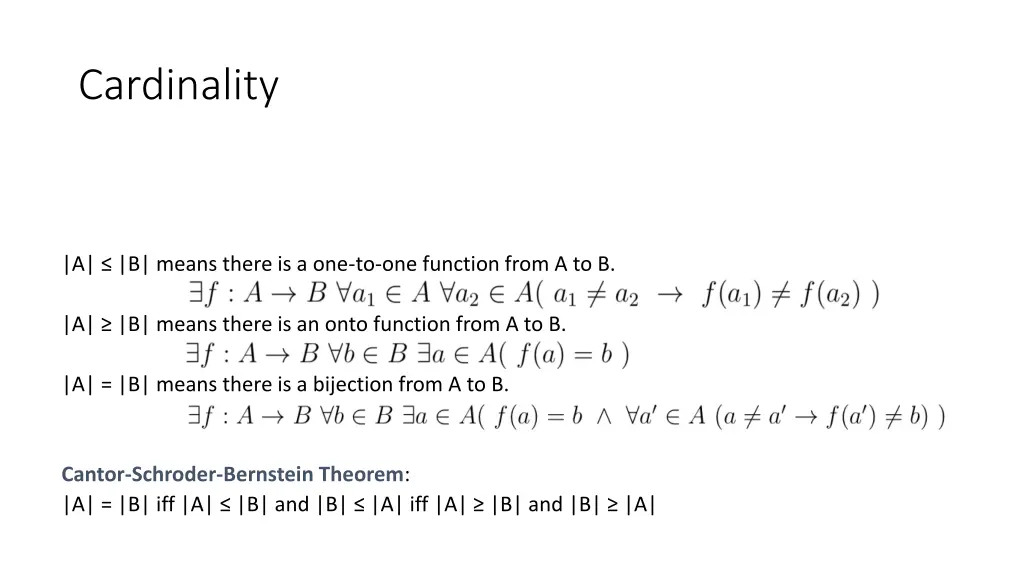 cardinality