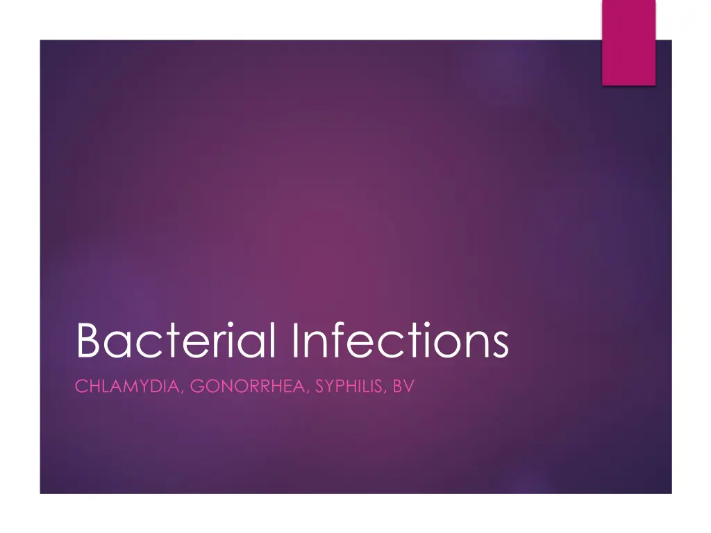 bacterial infections chlamydia gonorrhea syphilis