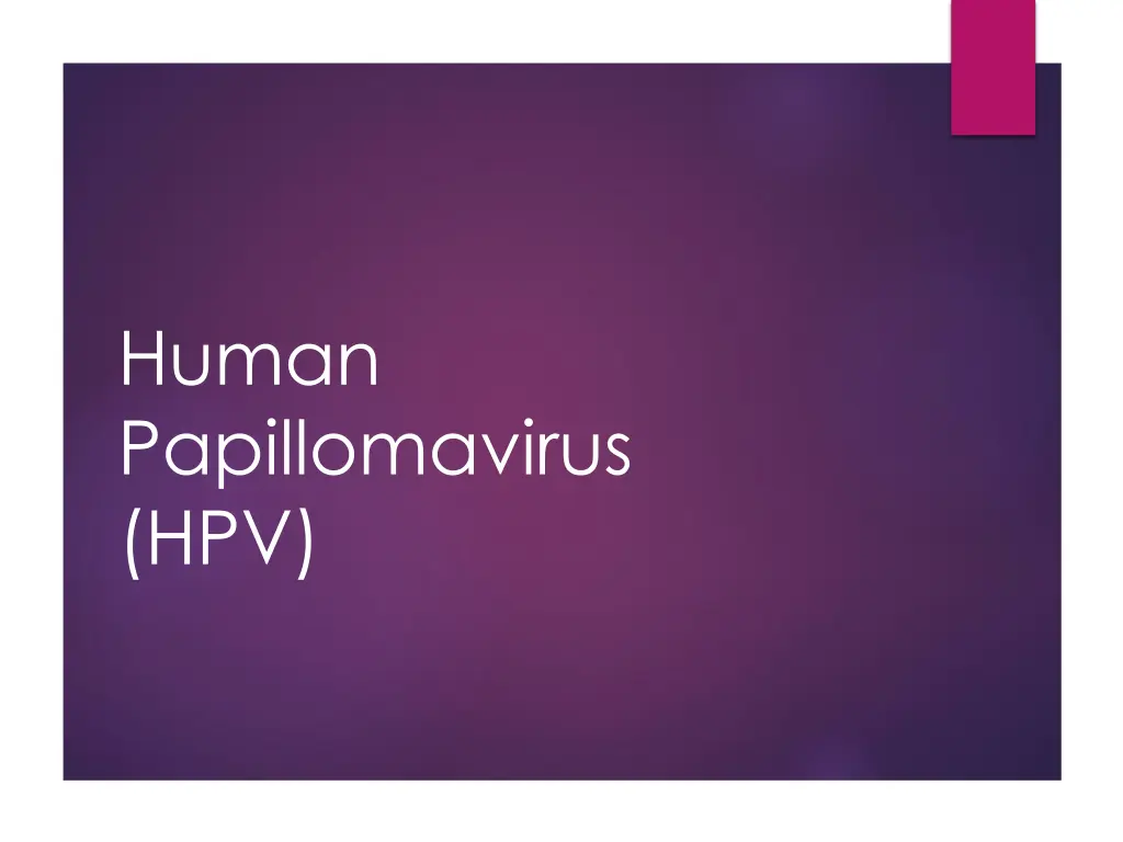 human papillomavirus hpv